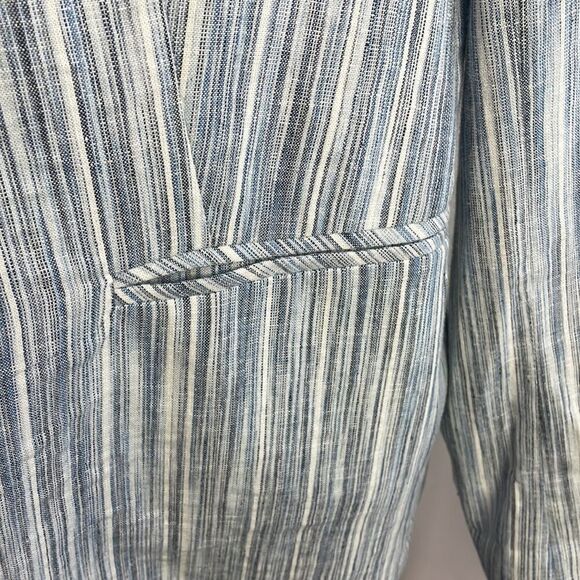 Cynthia Rowley Blue Striped Blazer - Picture 3 of 9
